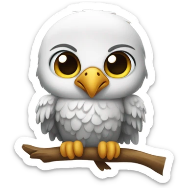 cute baby cartoon eagle sticker