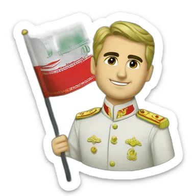 Flag iran pahlavi  sticker