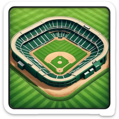 baseball stadium bird view sticker