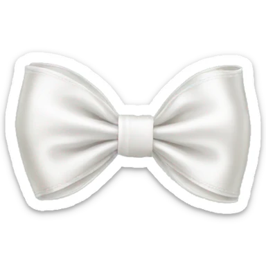 white satin bow sticker