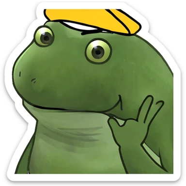 Upset  and holding his hand on his head sticker