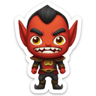 evil imp sticker