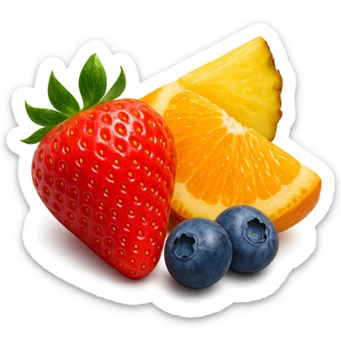 porzione di frutta fresca, iperrealistico 4k sticker