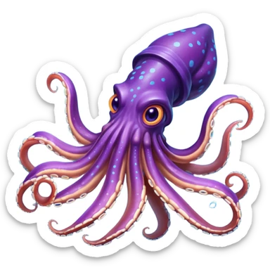 Giant Squid – Huge squid with long curling arms sticker