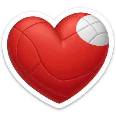 Natación  y voley en un corazón de color  sticker