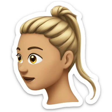 hair woman ponytail sticker