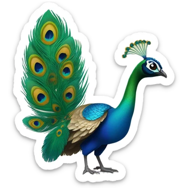 Peacock feather Krishna sticker