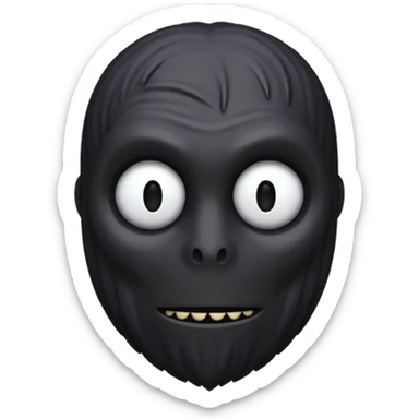 creepy monster black long head faceless no mouth no eyes  sticker