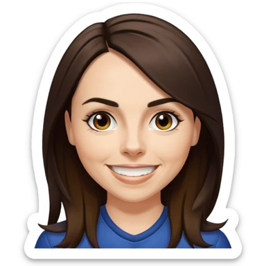 Melanie C with long dark brown hair sticker