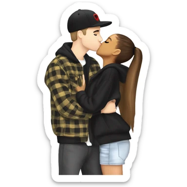 ariana grande kissing justin bieber sticker