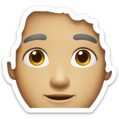 35 years old boy with black and grey hair tan light skin and brown eyes  sticker