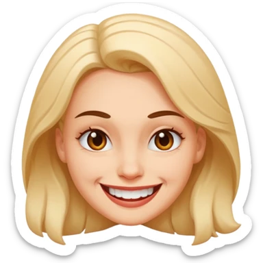 facial Upselling scam women fake sympathetic smile, predatory grin, saccharine smile, smirk sticker