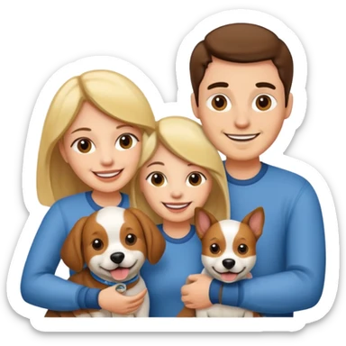 couple and their pet dog sticker