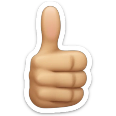 thumbs up with three fingers sticker