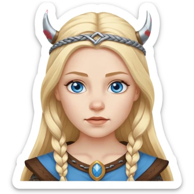 Viking female slave with blue eyes  sticker