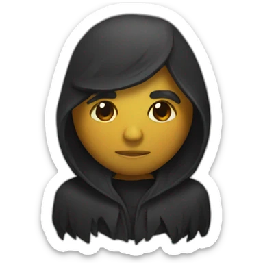 Lazo negro de luto sticker