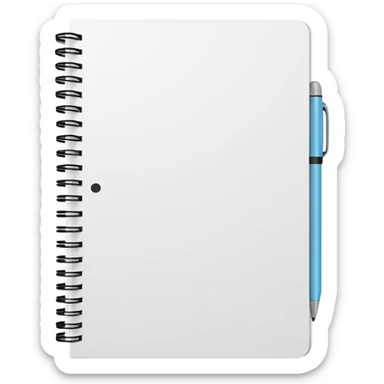 Writing notebook sticker