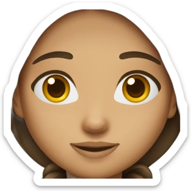 Fille de 15 ans brune sticker