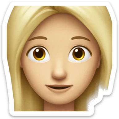 Blonde Frau lange Haare Mann mit braune Haare und Bart küssen sich  sticker