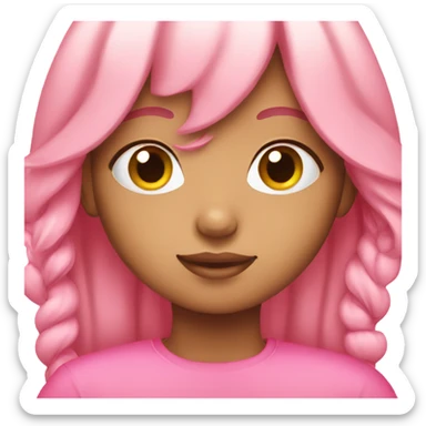 Pink girly emoji sticker