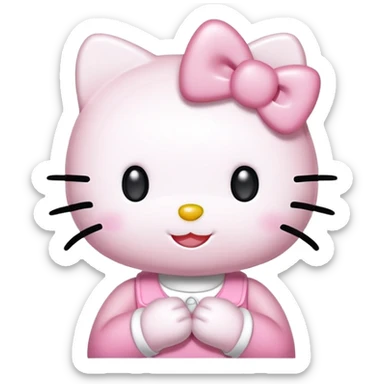 hello kitty contente  sticker