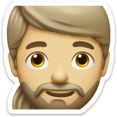 Brunette guy with beard kissing blond girl with long hair sticker