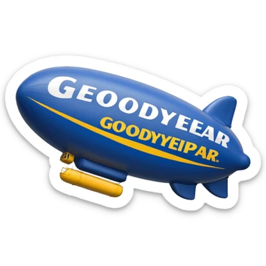 Goodyear Blimp Emoji with the word "Goodyear" on the side sticker