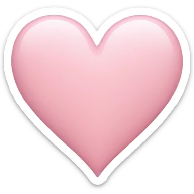 light pink heart sticker