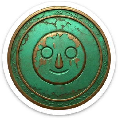 Ancient coin (patina) sticker