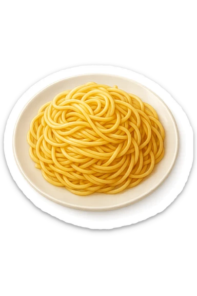 Pasta cucinata su un piatto sticker