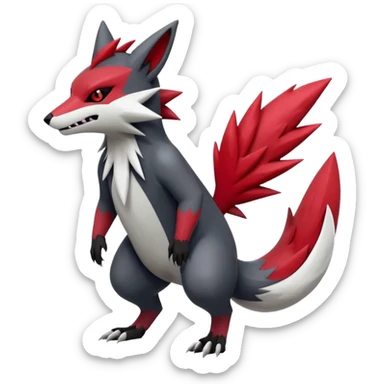 Zoroark-Zangoose-Fakémon-hybrid-creature (full body)  sticker