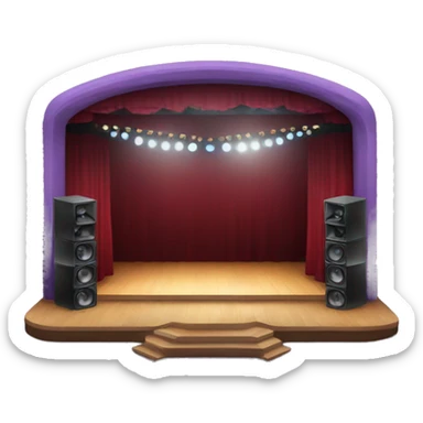 Concert stage with speakers  sticker