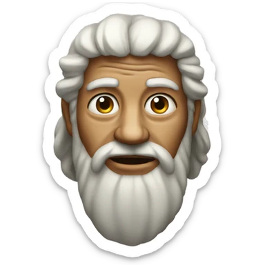 an ancient man with glas sticker