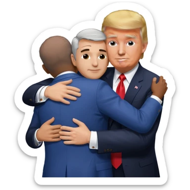 Charlie kirk, donald trump and jeffrey epstien hugging sticker