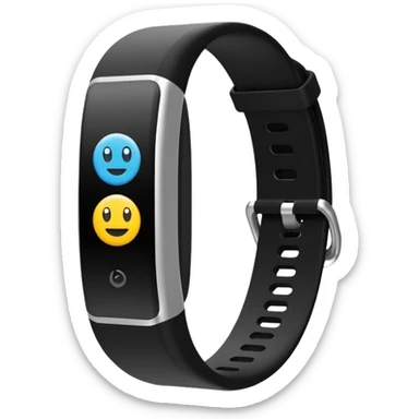 a whoop fitness band in the style of an ios emoji  sticker