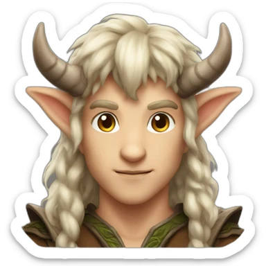 male tauros elf sticker