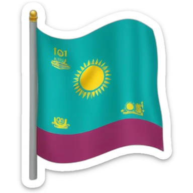 Kazakhstan flag  sticker
