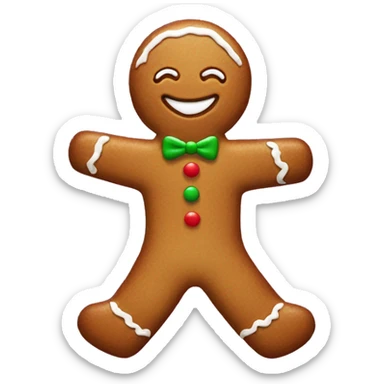 Twerking gingerbread man sticker
