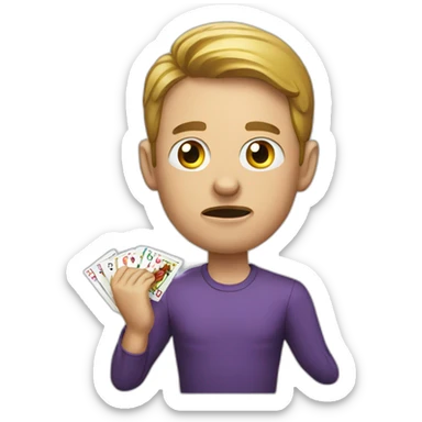 man eat gambling sticker