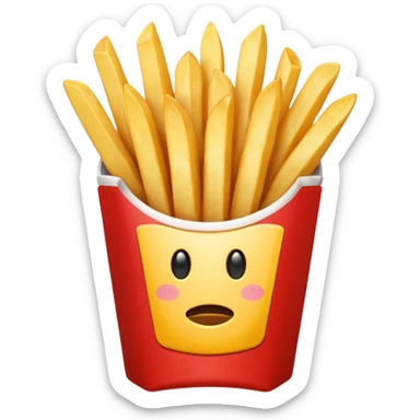 french fries without eyes sticker