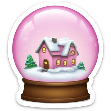 Pink snowglobe sticker