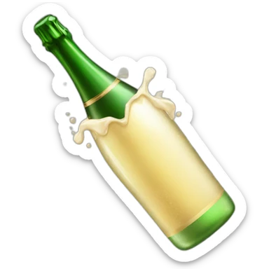 opening-champagne-bottle-with-foam sticker