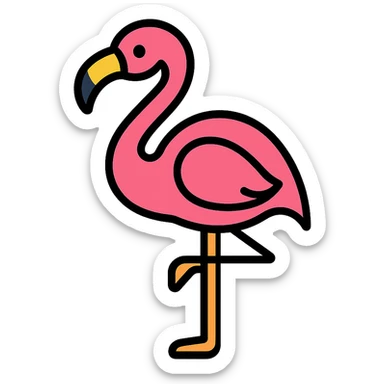 flamingo sticker