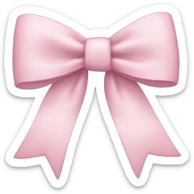 Light pink bow sticker