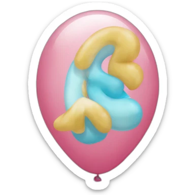 balloon number four sticker