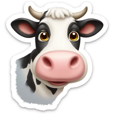 cute cow sticker