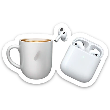 AirPods pro and coffee sticker