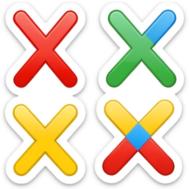 Four basic math operation symbols: plus, minus, multiplication, division sticker