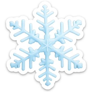 snowflake pastel blue sticker