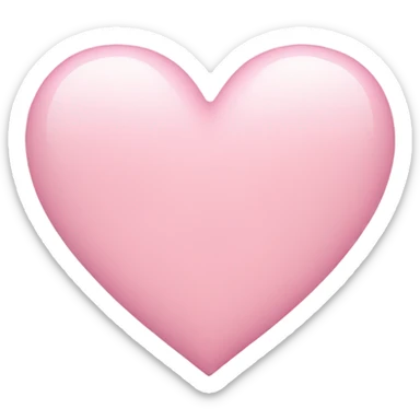 Light pink heart sticker